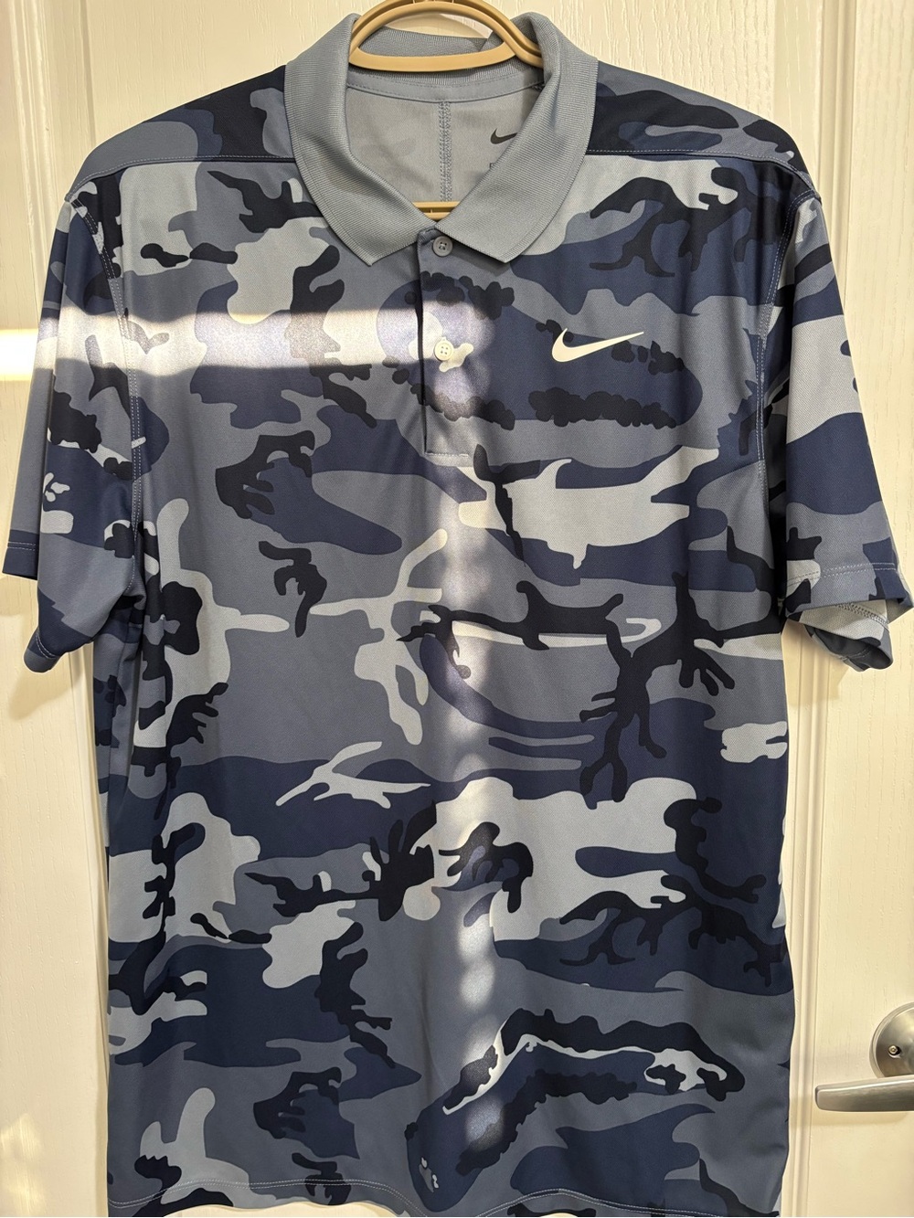 Nike Men’s Blue Camo Polo - Golf Shirt